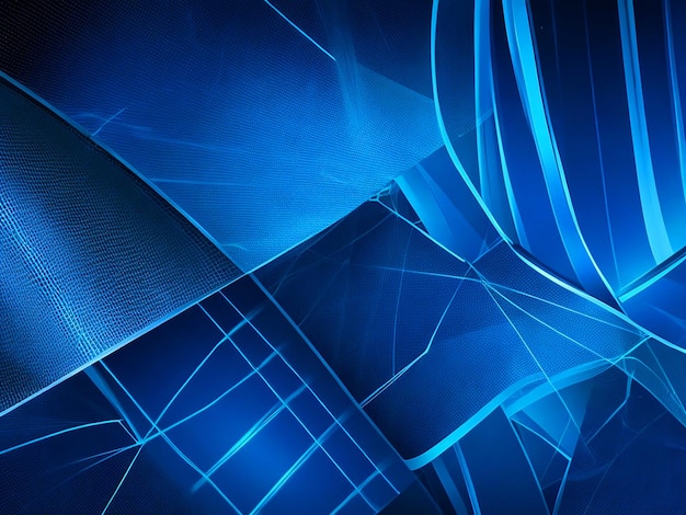 Abstract technology shiny lines mesh blue banner background