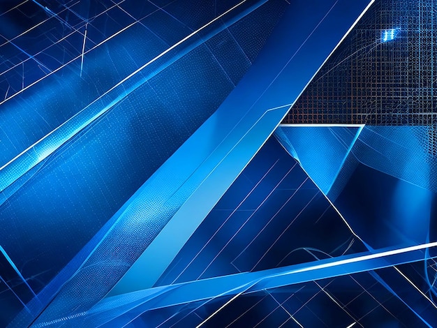 Abstract technology shiny lines mesh blue banner background