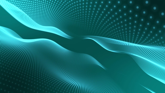 Abstract technology wave Looping animated background made with trapcode form Abstract digital forms background