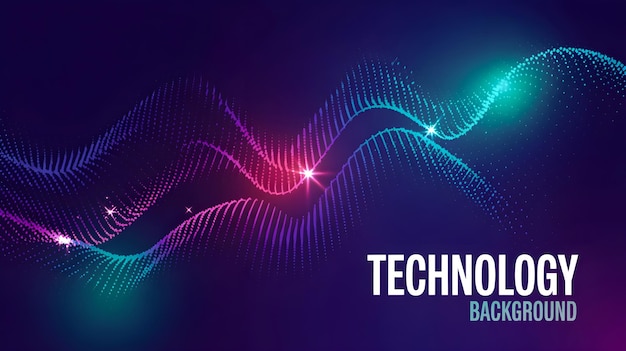 abstract technology wave