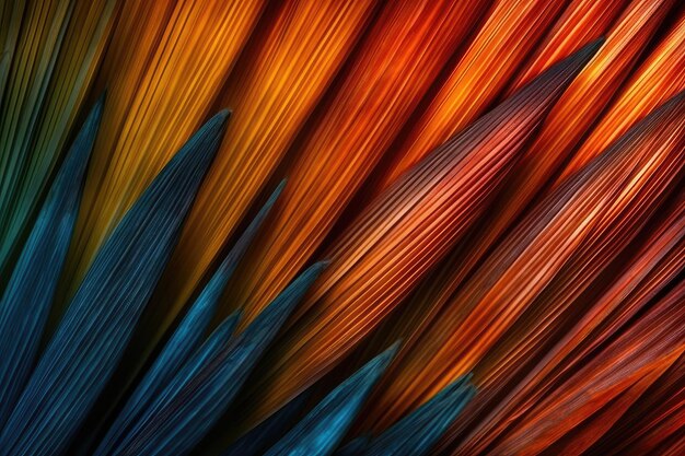 Photo abstract texture background detail of dark palm leaf generative ai