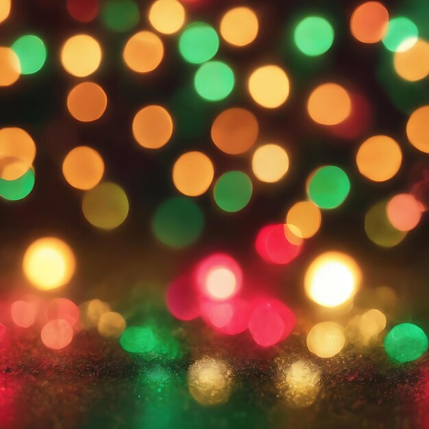 Abstract texture of bokeh christmas lights