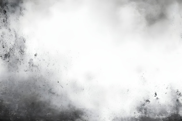 Foto particelle di polvere di texture astratta e granelli di polvere su sovrapposizione di sporco su sfondo bianco o effetto schermo