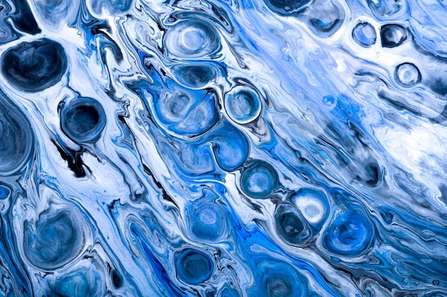 Abstract texture of liquid acrylic art. Part of image.