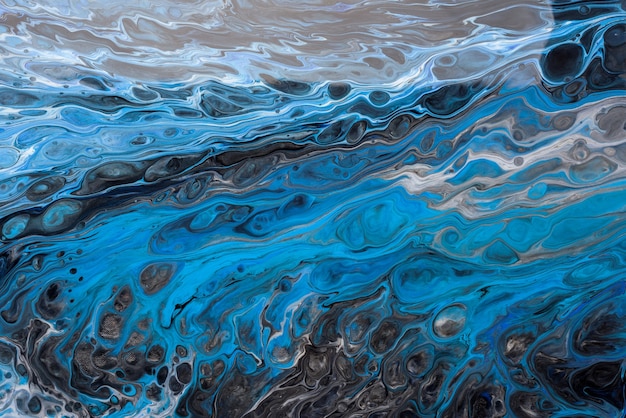 Abstract texture of liquid acrylic art.