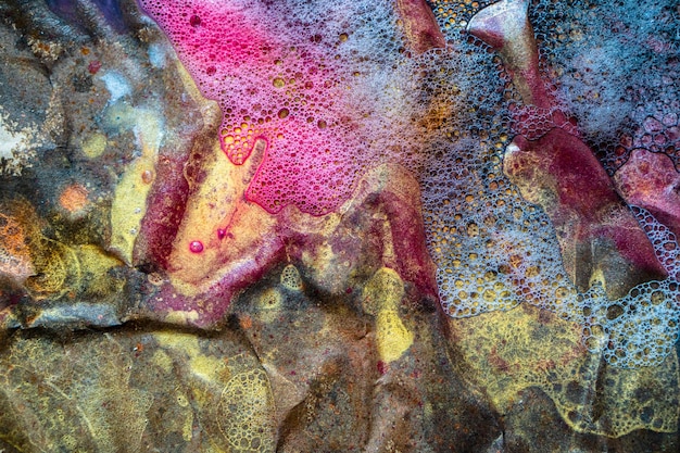 Abstract texture of real wet colorful paint