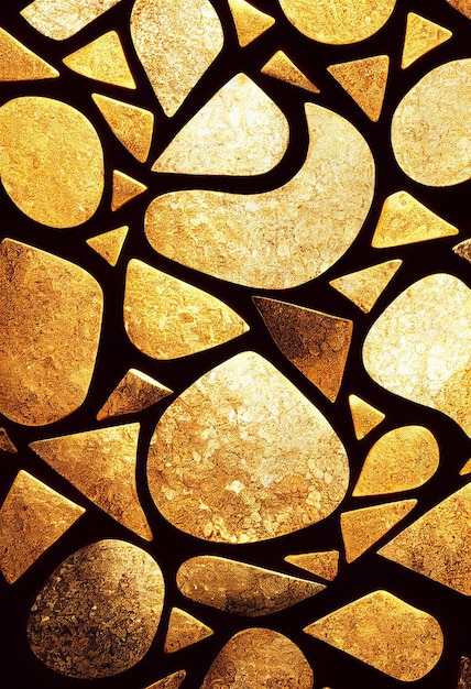 Abstract textured gold bars pattern