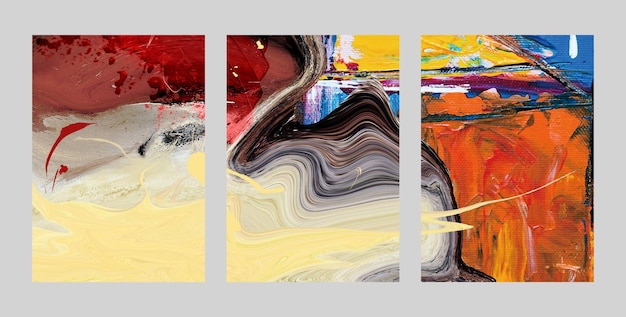 abstract, three figure, porch, golden background. the fashion of modern art wall
