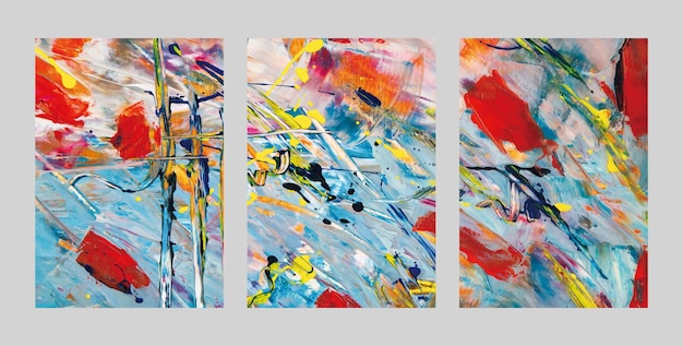 abstract, three figure, porch, golden background. the fashion of modern art wall