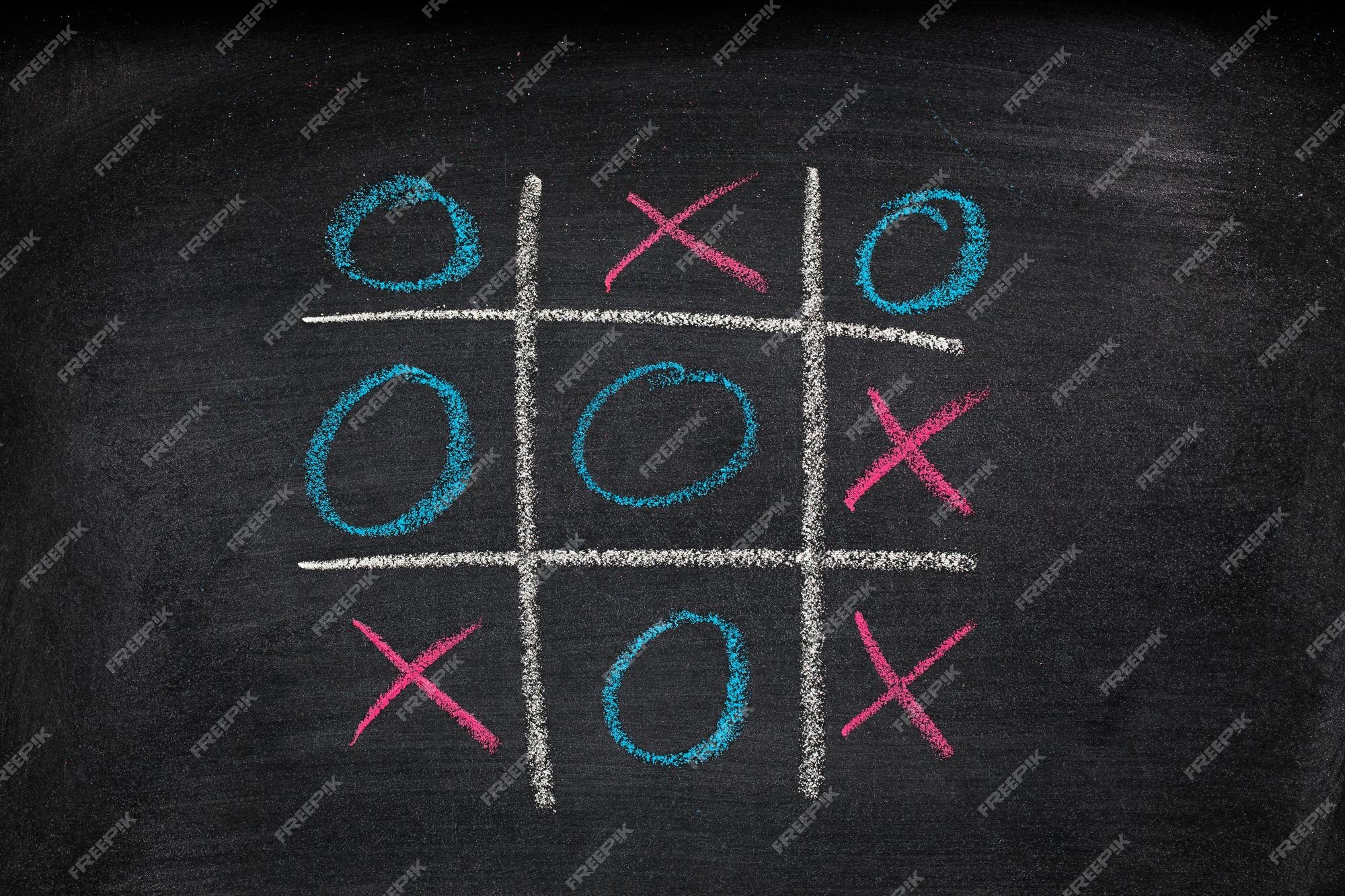 Tic Tac Toe Blackboard - Free Play & No Download