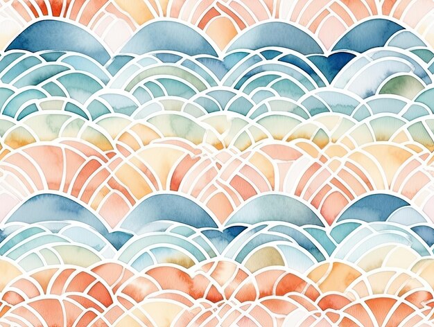 Abstract title watercolor wallpaper Mosaic liquid banner For banner postcard book illustration card Created with generative AI tools