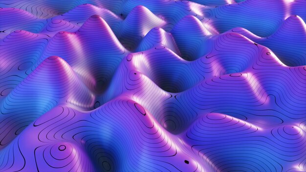 Abstract topographic map concept