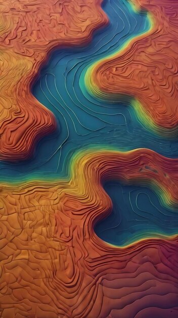 Abstract topographic map concept