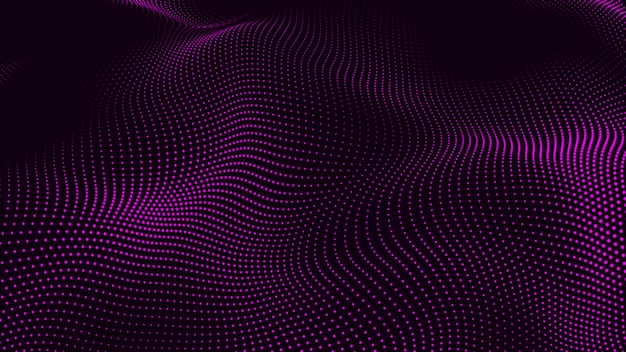 추상 Trapcode 양식 디지털 입자 웨이브 애니메이션 사이버 또는 기술 배경 Trapcode 양식이 있는 추상 애니메이션 입자 배경