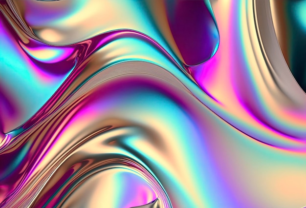 Photo abstract trendy holographic background generative ai