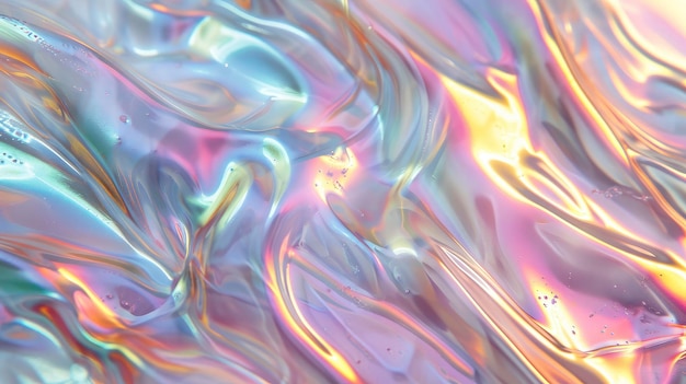 Абстрактный трендовый голографический фон Реальная текстура в бледно-фиолетово-розовых и мятных цветах с царапинами и нерегулярностями