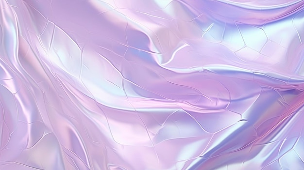 Абстрактный модный голографический фон. Реальная текстура бледно-фиолетового, розового и мятного цветов с царапинами и неровностями.