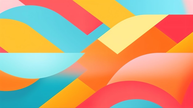 Abstract trendy horizontal 60s 70s geometric background