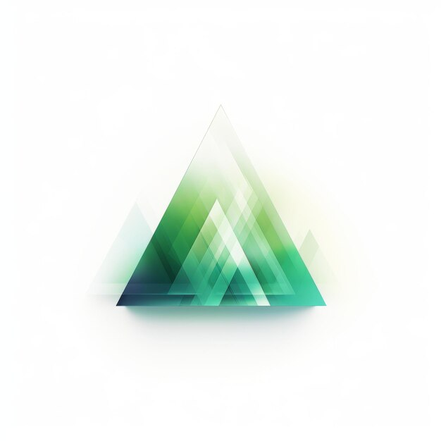 Фото Абстрактный треугольный фон с зеленым и синим цветами