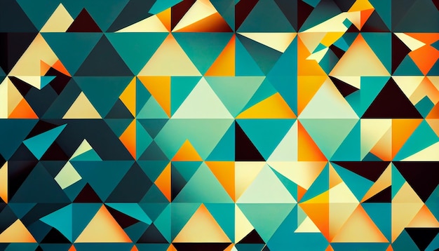 Abstract triangle geometry pattern background Generative Ai