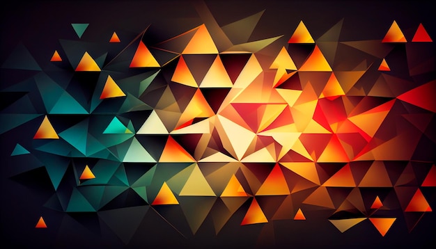 Abstract triangle geometry pattern background Generative Ai