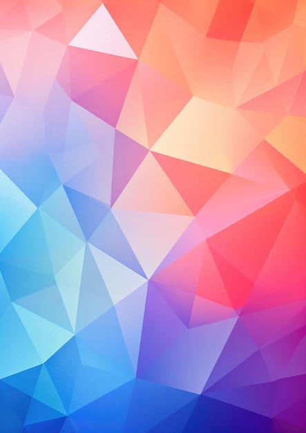 Abstract triangle wallpaper in light colorful pastel colors generative ai