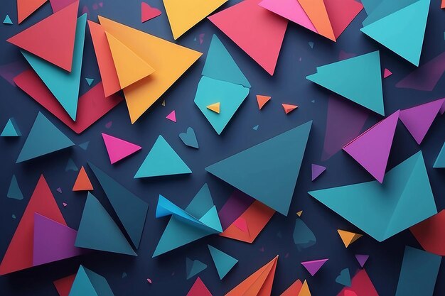 Abstract triangles background