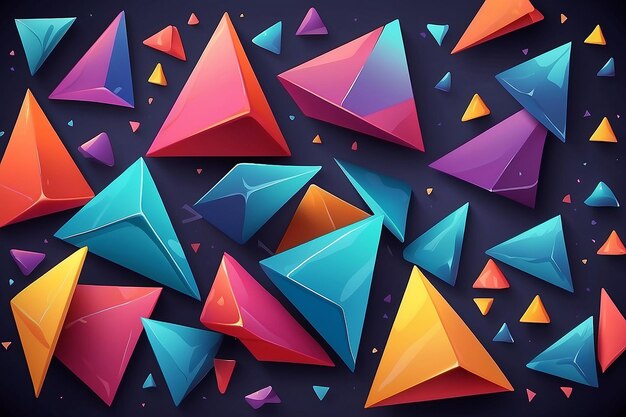 Abstract triangles background