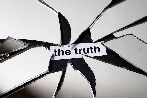 Photo abstract truth concept composition