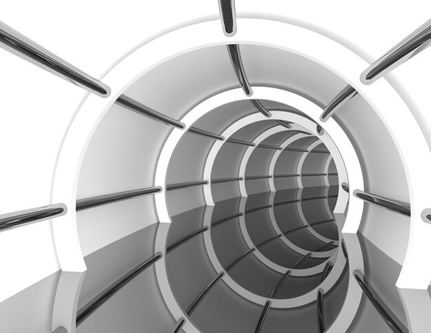 Abstract tunnel  3d rendered illustration