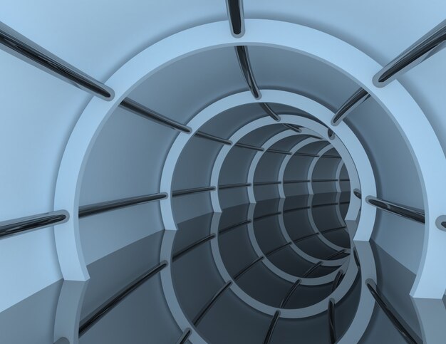 Abstract tunnel  3d rendered illustration