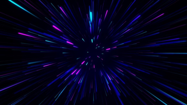 abstract tunnel of a multicolor spectrum background