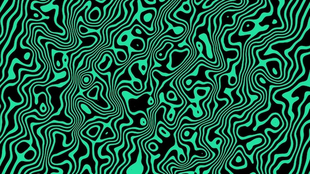 abstract turquoise and black wavy lines pattern digital background