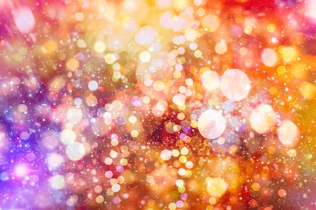 Abstract twinkled lights background with bokeh defocused white lights. Valentines Day, Party, Christmas background.