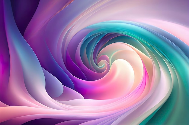 Abstract twirling pastel colors background