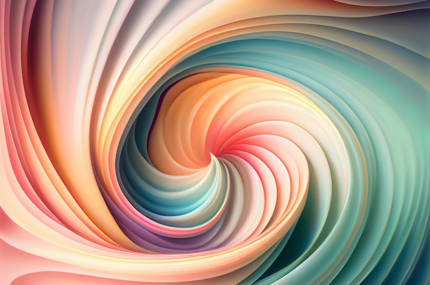 Abstract twirling pastel colors background