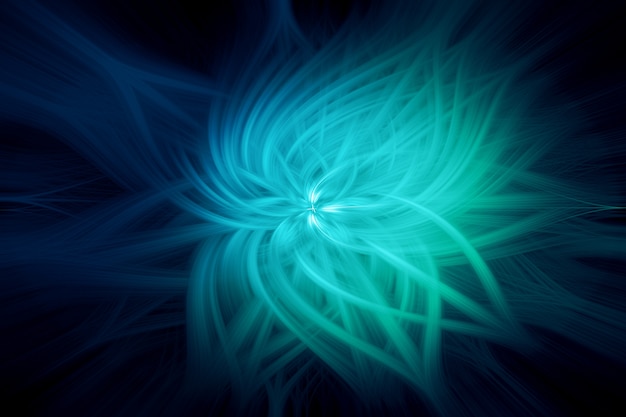 Abstract Twisted Light Fibers Background Blue Green