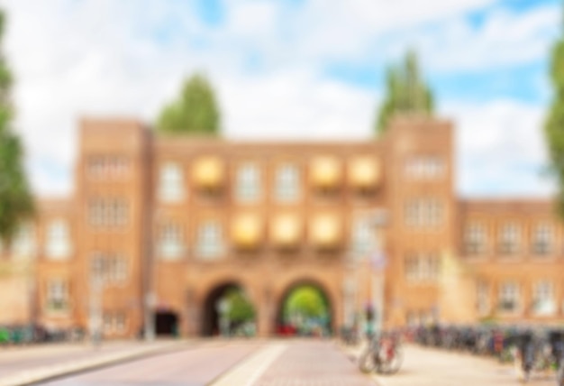 Abstract university blurred background