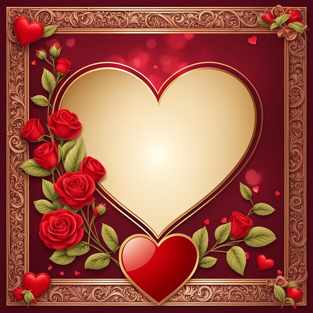 Abstract Valentijnsdag banner frame grens achtergrond en textuur Liefde concept