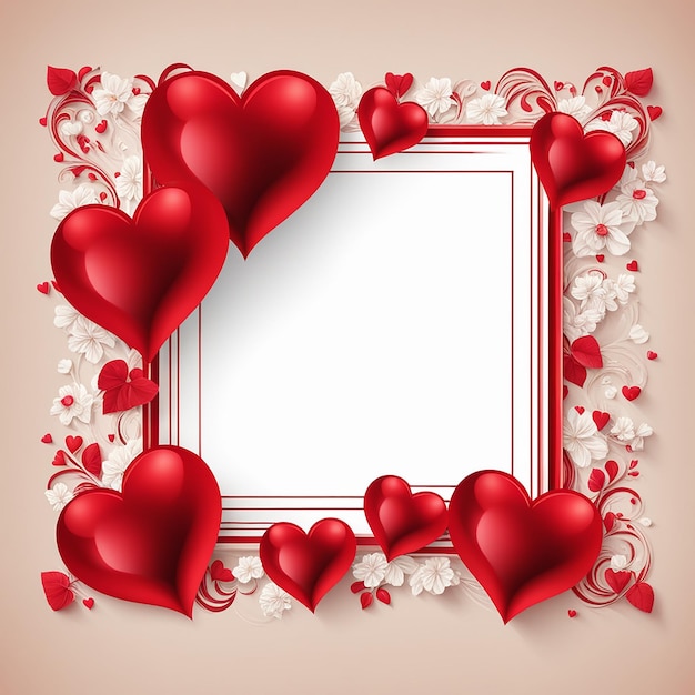 Abstract Valentijnsdag banner frame grens achtergrond en textuur Liefde concept