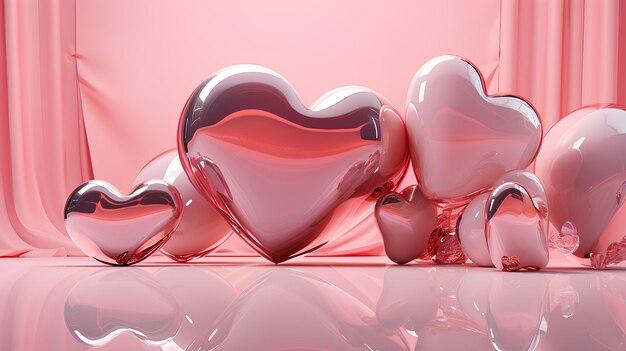 abstract valentine 's day 3 d rendering