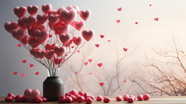 Abstract Valentine's day background Concept Copy Space