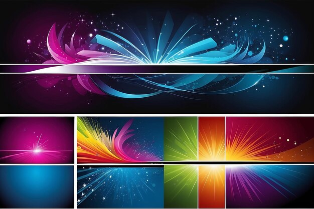 Photo abstract vector background set