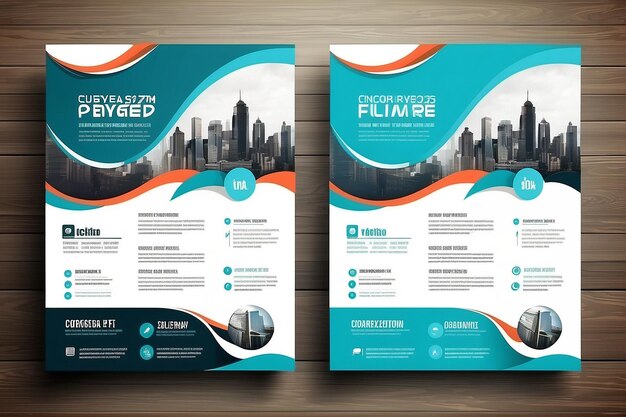 abstract vector business flyer sjabloon