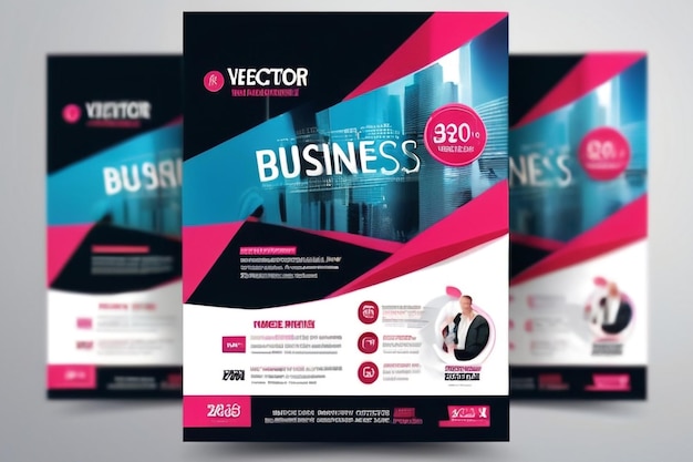 Foto abstract vector business flyer sjabloon