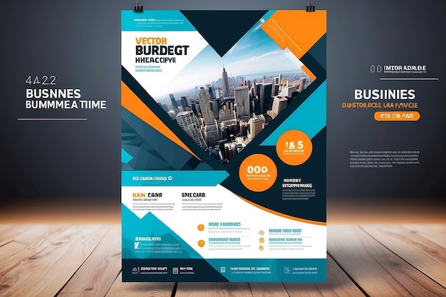 Foto abstract vector business flyer sjabloon