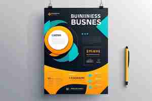 Foto abstract vector business flyer sjabloon