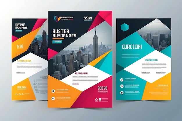 abstract vector business flyer sjabloon