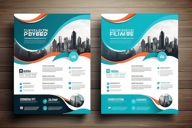 abstract vector business flyer template