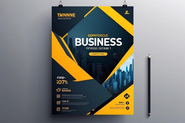 abstract vector business flyer template